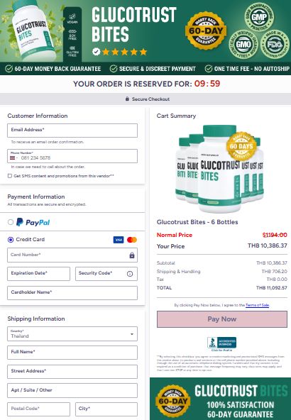 GlucoTrust Bites  - Secure checkout
